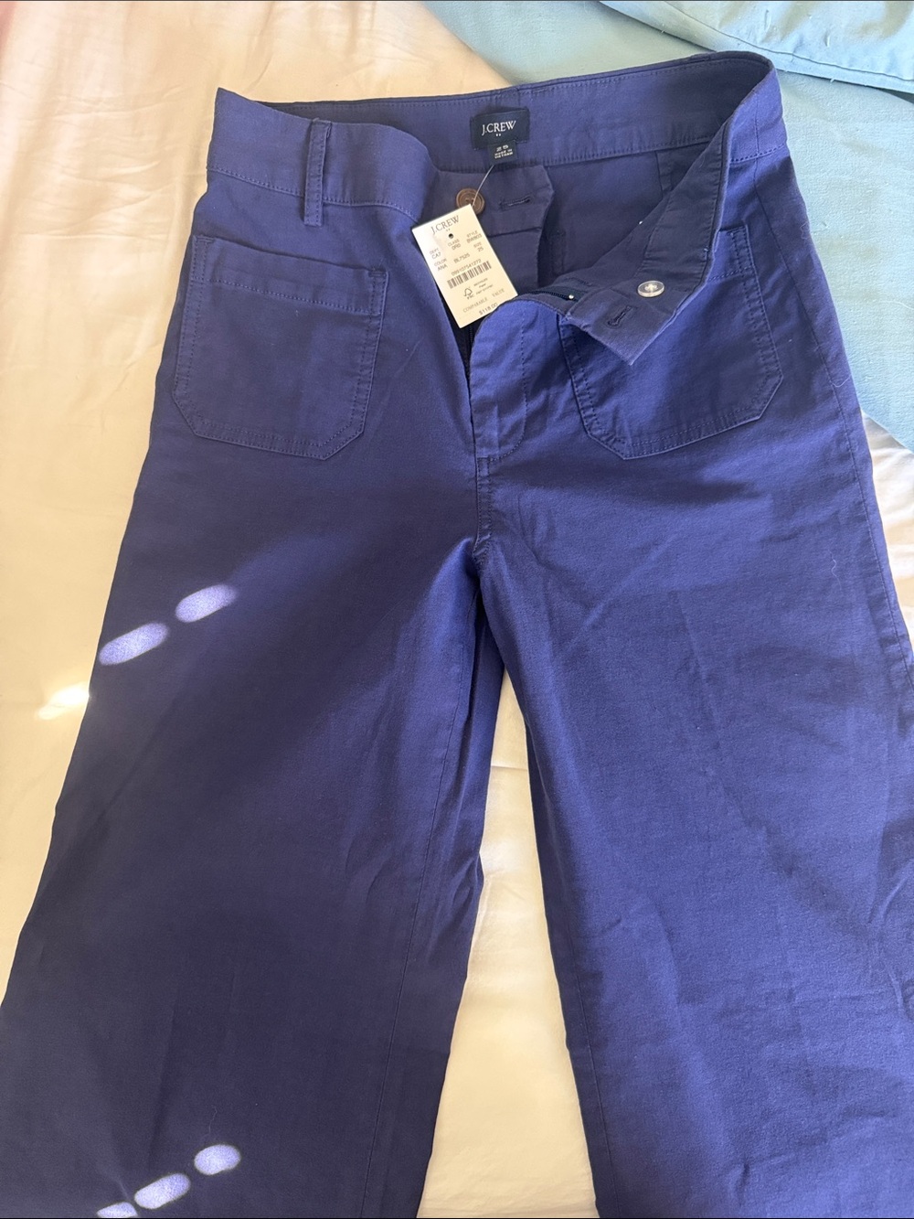J. Crew Women's Wide Leg Pants in Deep Indigo